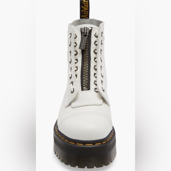 Dr. Martens White Leather Women's Boots - Picture 4 of 8